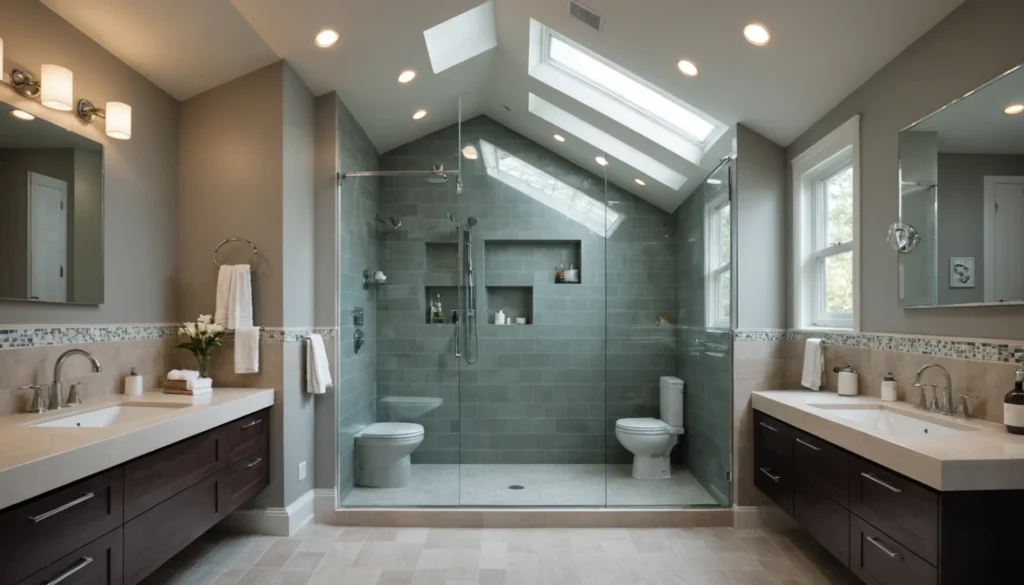 paroi de douche pour sous pente