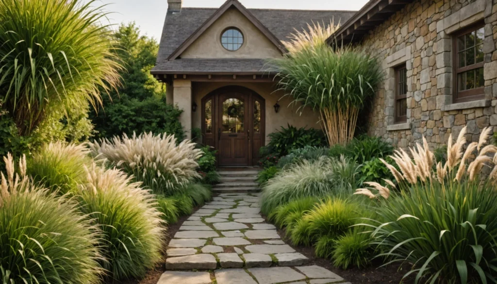 herbes décoratives pour le jardin de devant