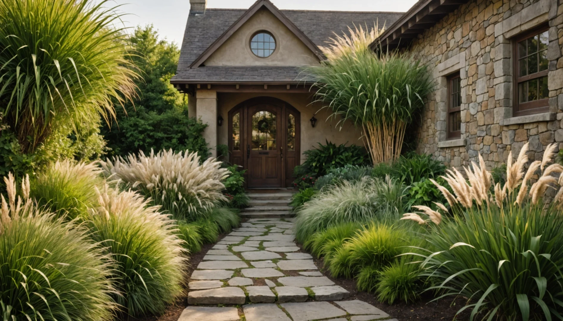 herbes décoratives pour le jardin de devant