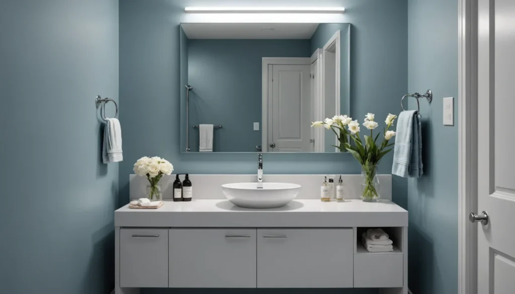 petite salle de bain avec baignoire et douche